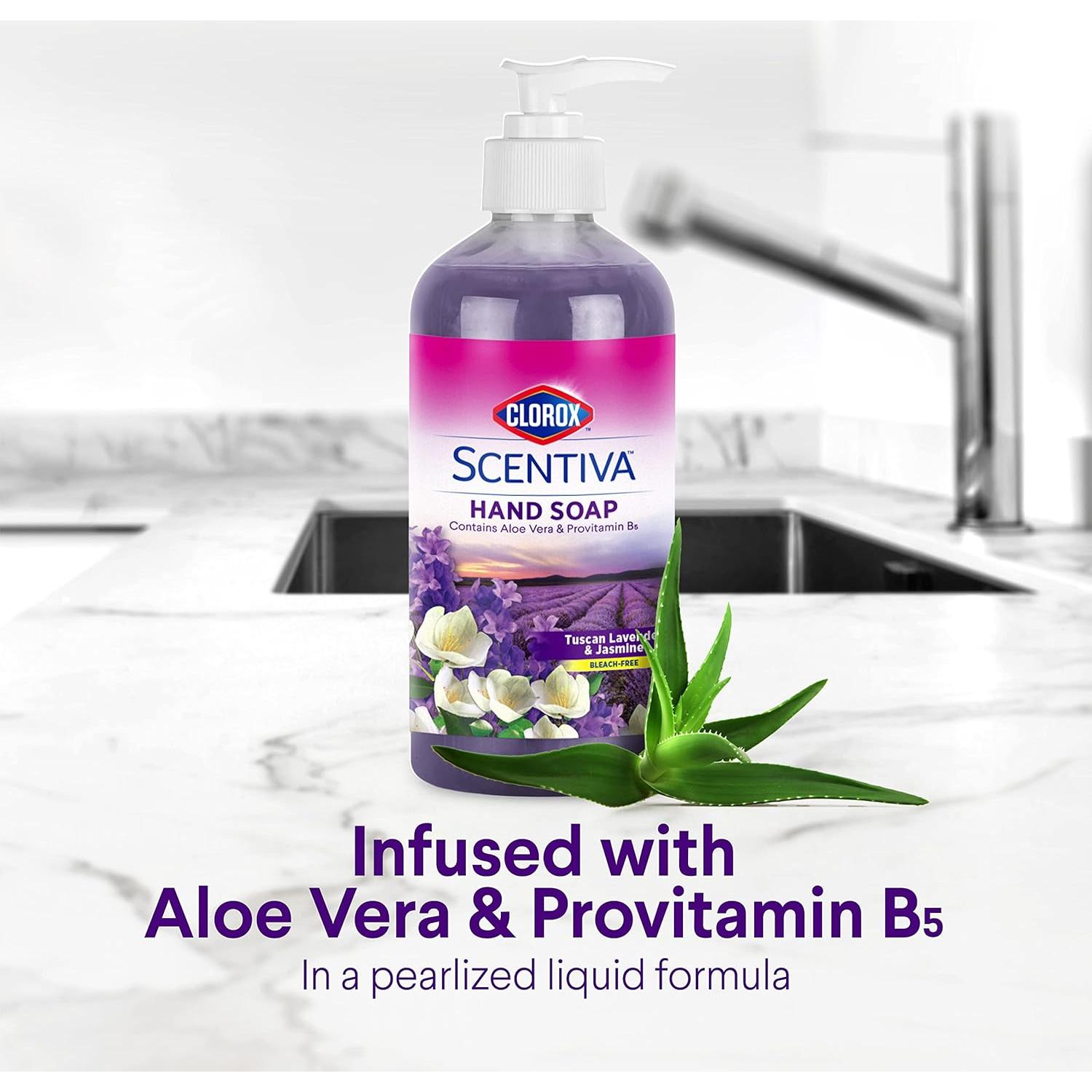 Jabón Líquido para Manos Clorox Scentiva 414 ml Lavanda y Jazmín