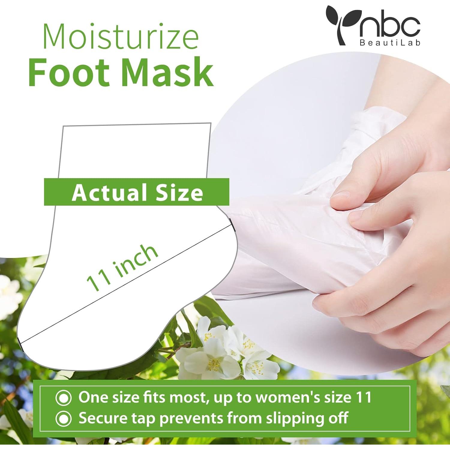 Mascarilla Hidratante para Pies nbc BeautiLab Jazmín - 3 Pares