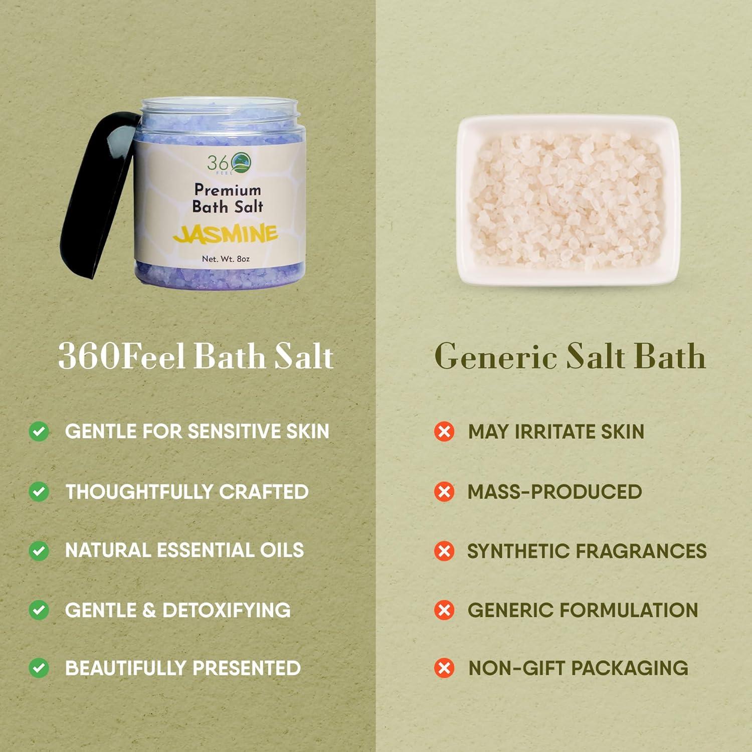 Exfoliante Corporal de Sal de Baño 360Feel Jazmín 226.8 g