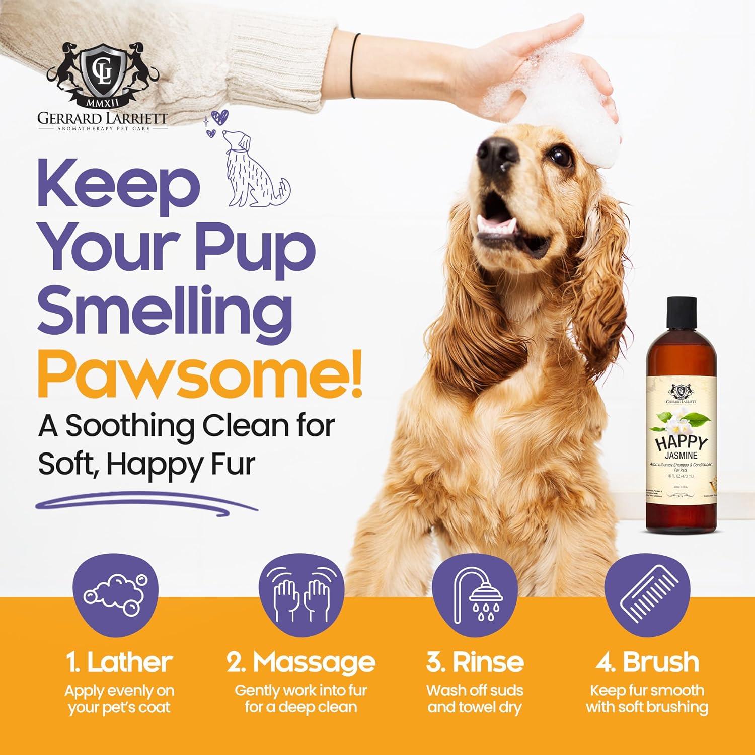 Champú Natural para Perros Gerrard Larriett 473ml Alivio Piel Picazón