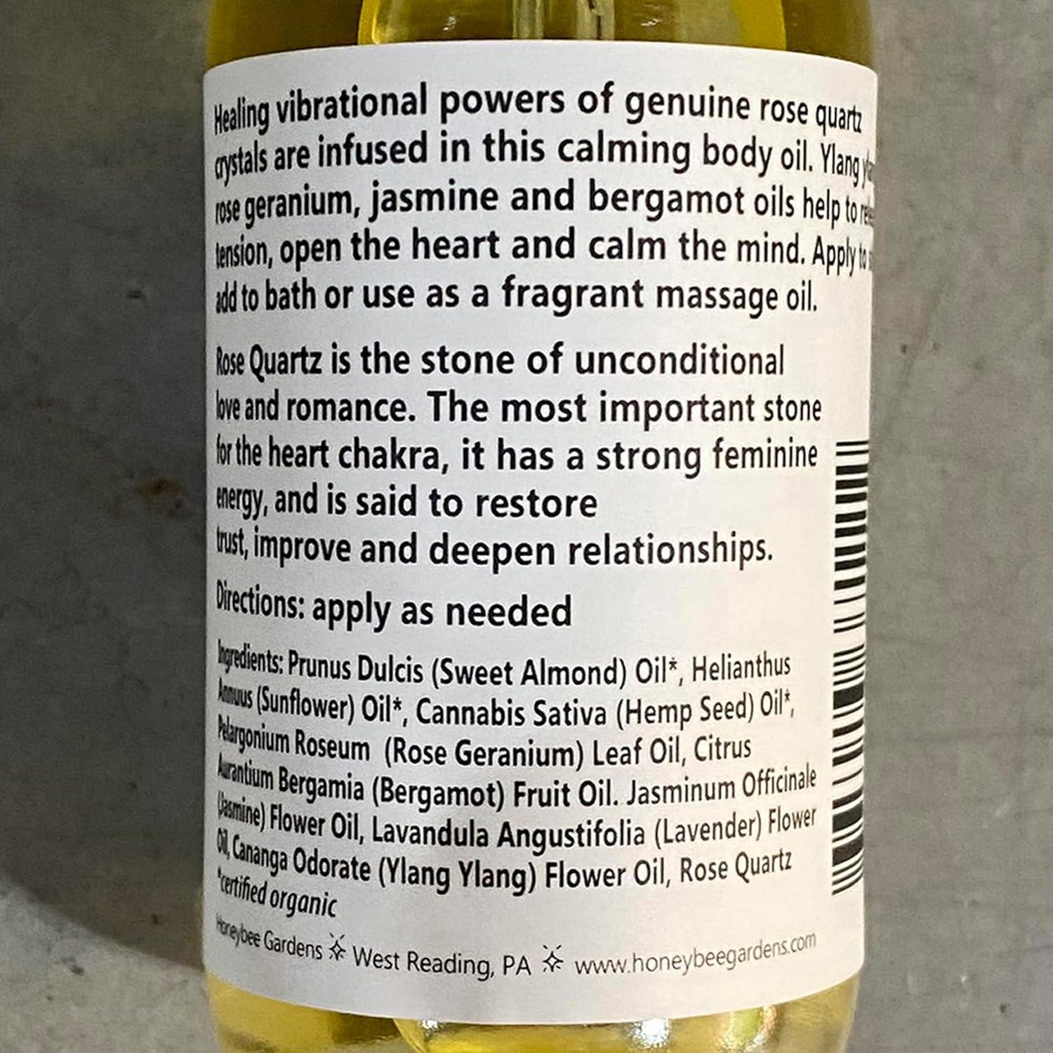 Aceite Corporal Orgánico Honeybee Gardens Cuarzo Rosa 59 ml