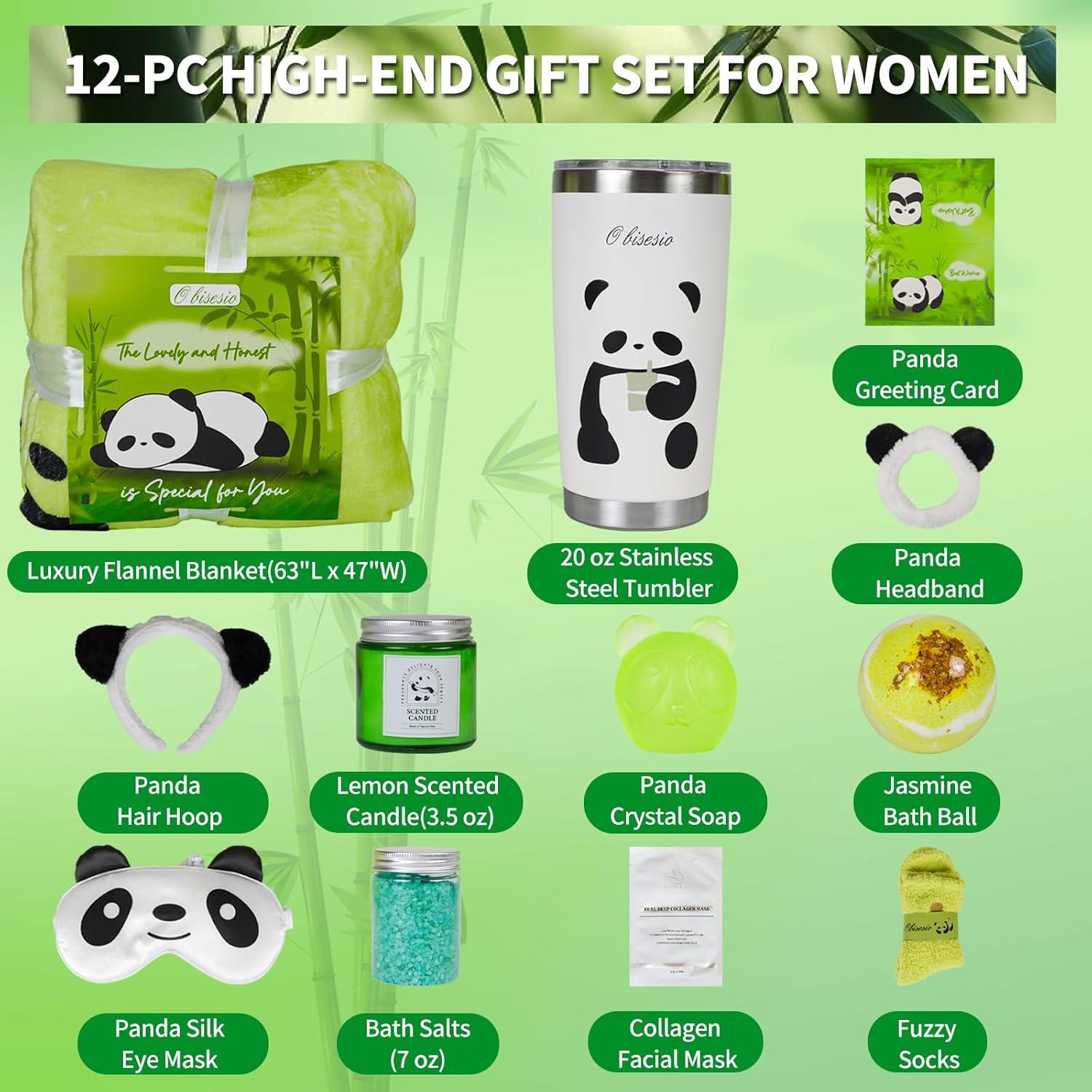 Cesta de Regalo de Cumpleaños para Mujeres Obisesio con Manta y Vaso