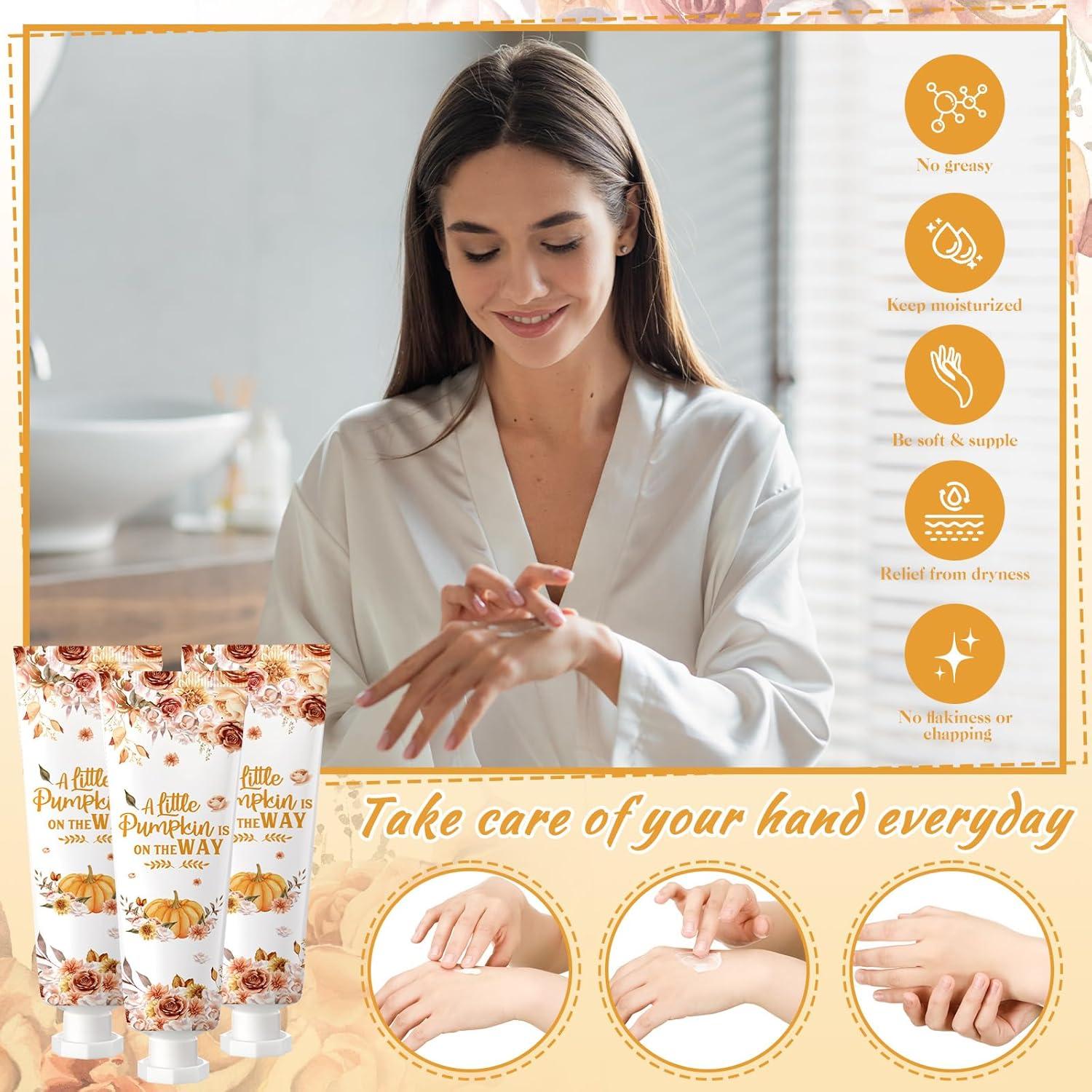 48 Sets de Crema de Manos Otoñal Dansib - Calabaza Floral