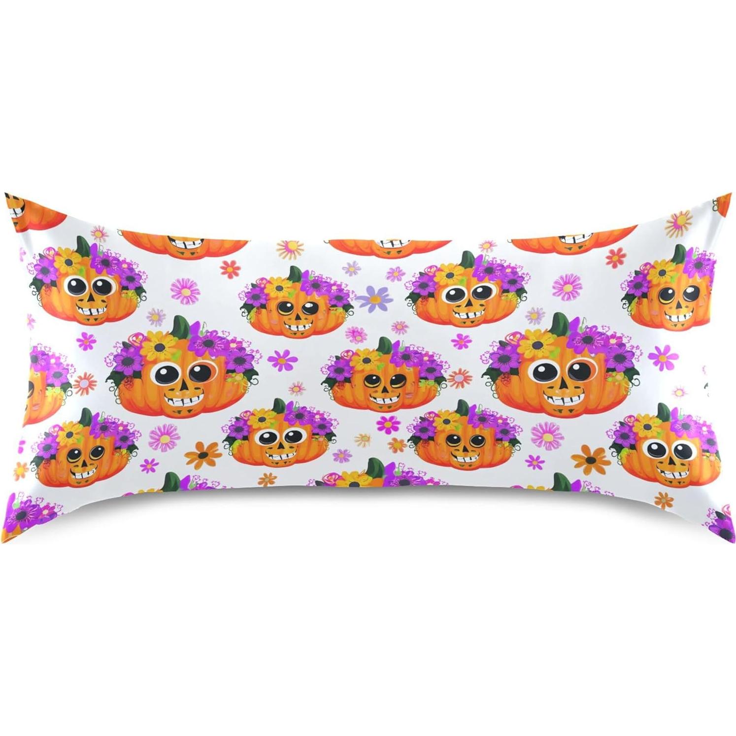 Funda de Almohada de Satén Kigai 20x66 cm Halloween Flores