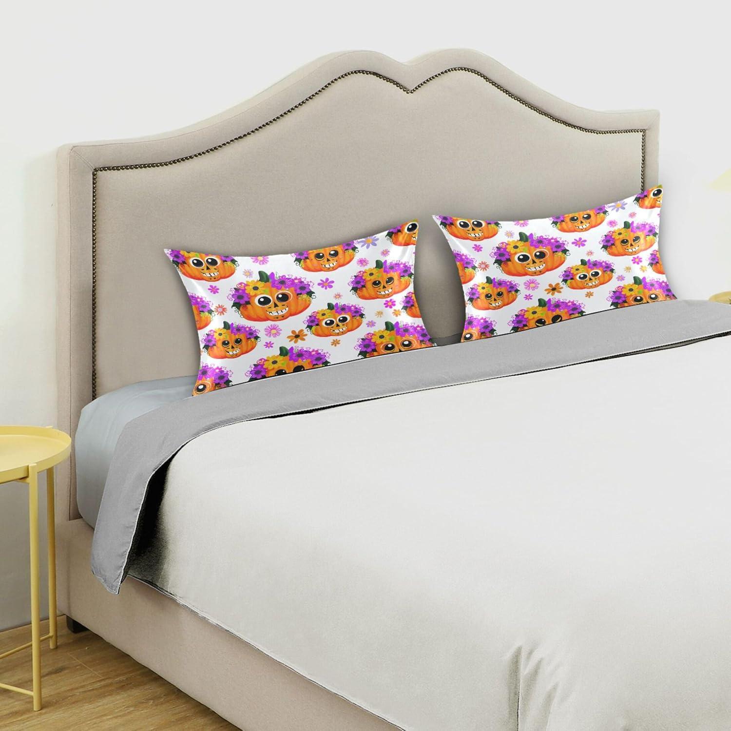 Funda de Almohada de Satén Kigai 20x66 cm Halloween Flores