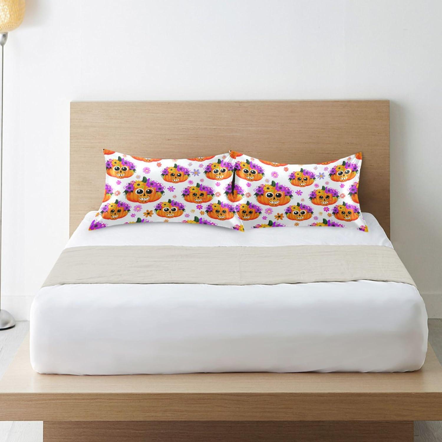 Funda de Almohada de Satén Kigai 20x66 cm Halloween Flores