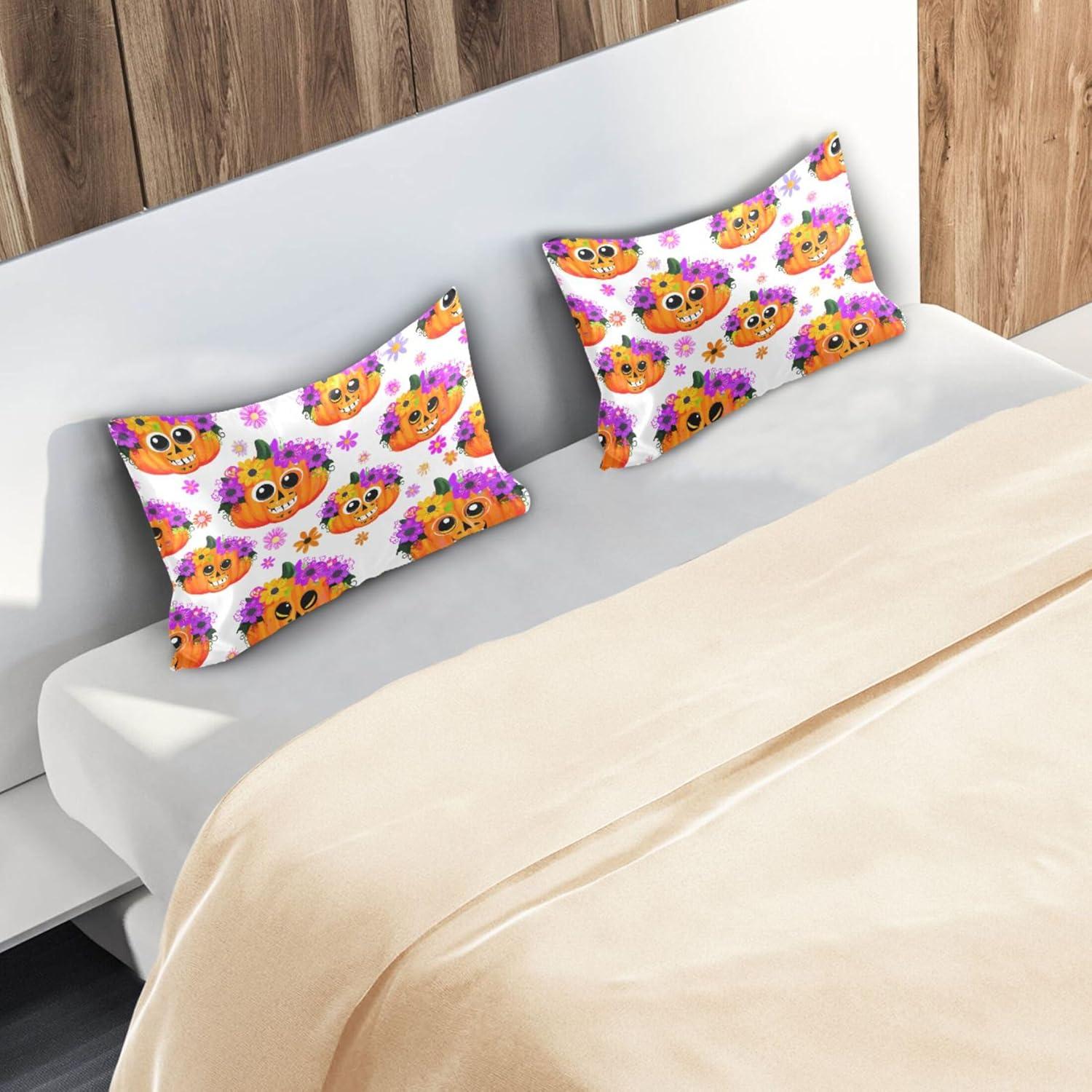 Funda de Almohada de Satén Kigai 20x66 cm Halloween Flores