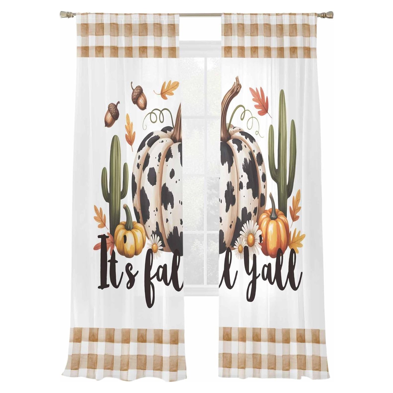 Cortinas Semi Transparentes 2 Paneles VANPTBNHS 135x274cm Filtrando Luz