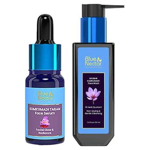 Combo Limpiador Facial y Aceite Kumkumadi Blue Nectar 110 ml