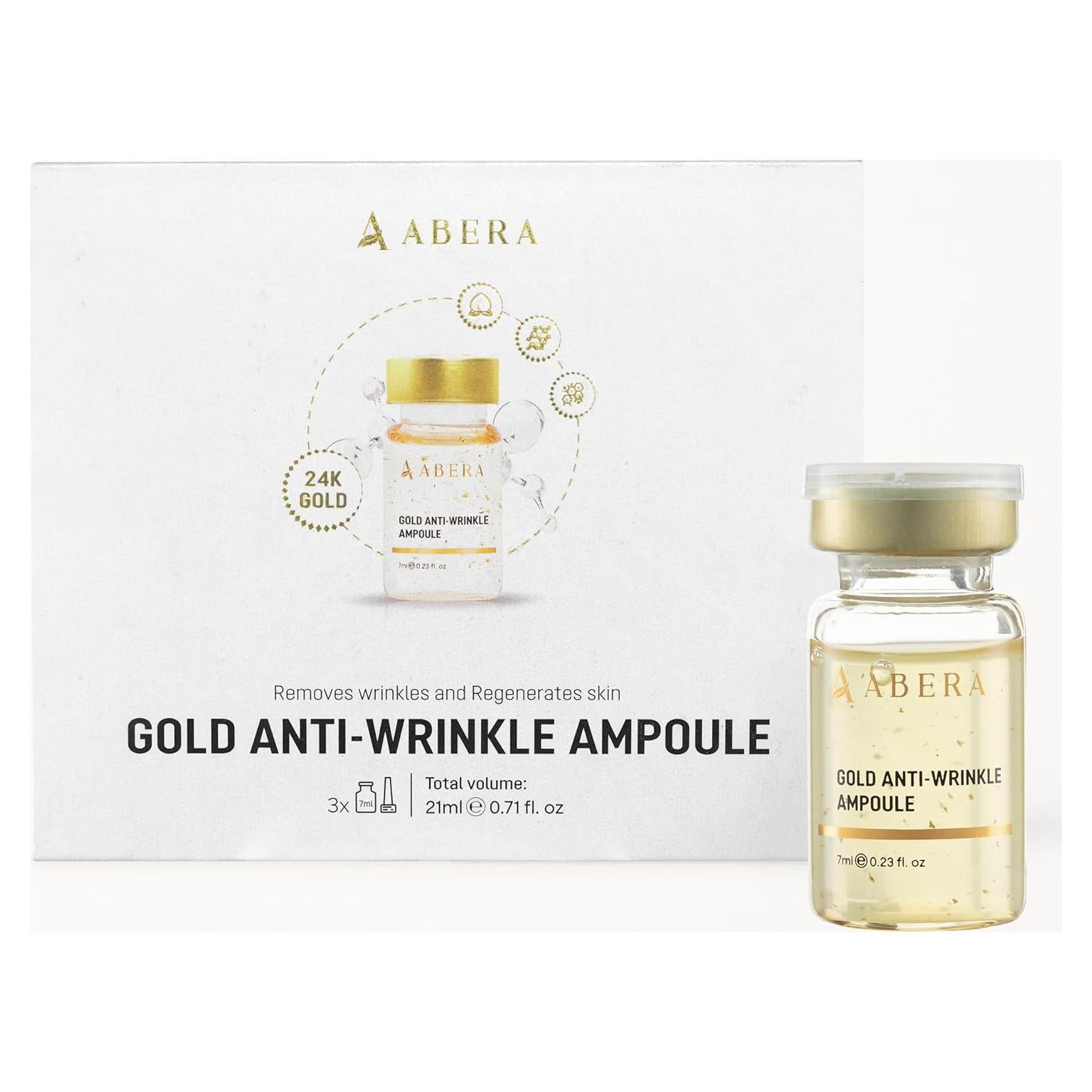 Ampollas Antiarrugas Abera Gold - Suero Antienvejecimiento 3x6.8ml