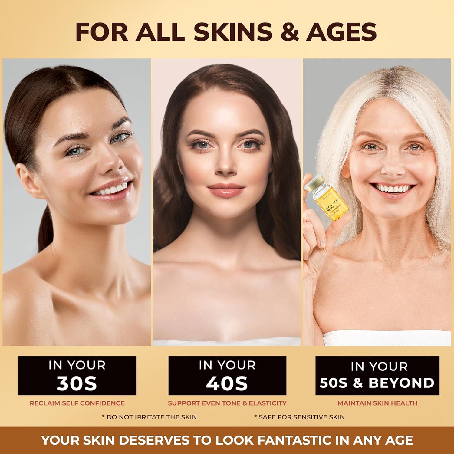 Ampollas Antiarrugas Abera Gold - Suero Antienvejecimiento 3x6.8ml