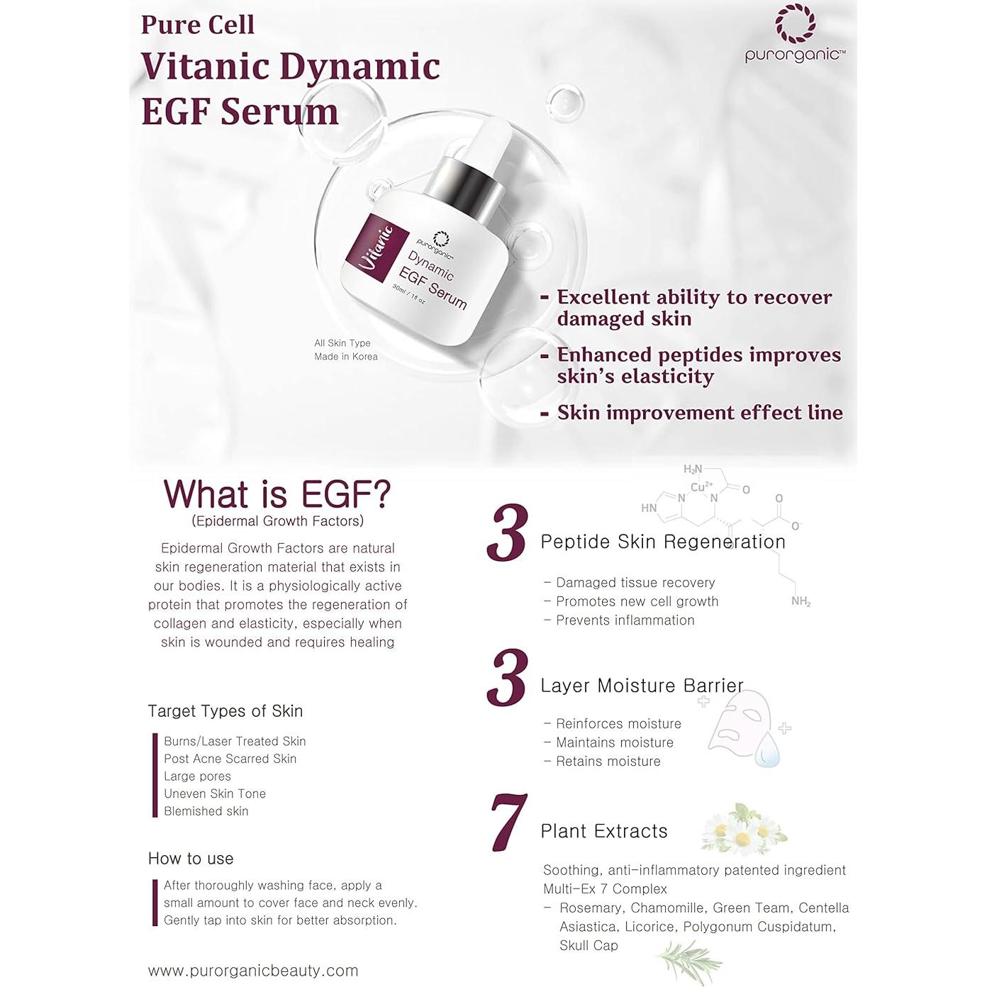 Suero EGF Dinámico Purorganic 30 ml - Mejora Piel