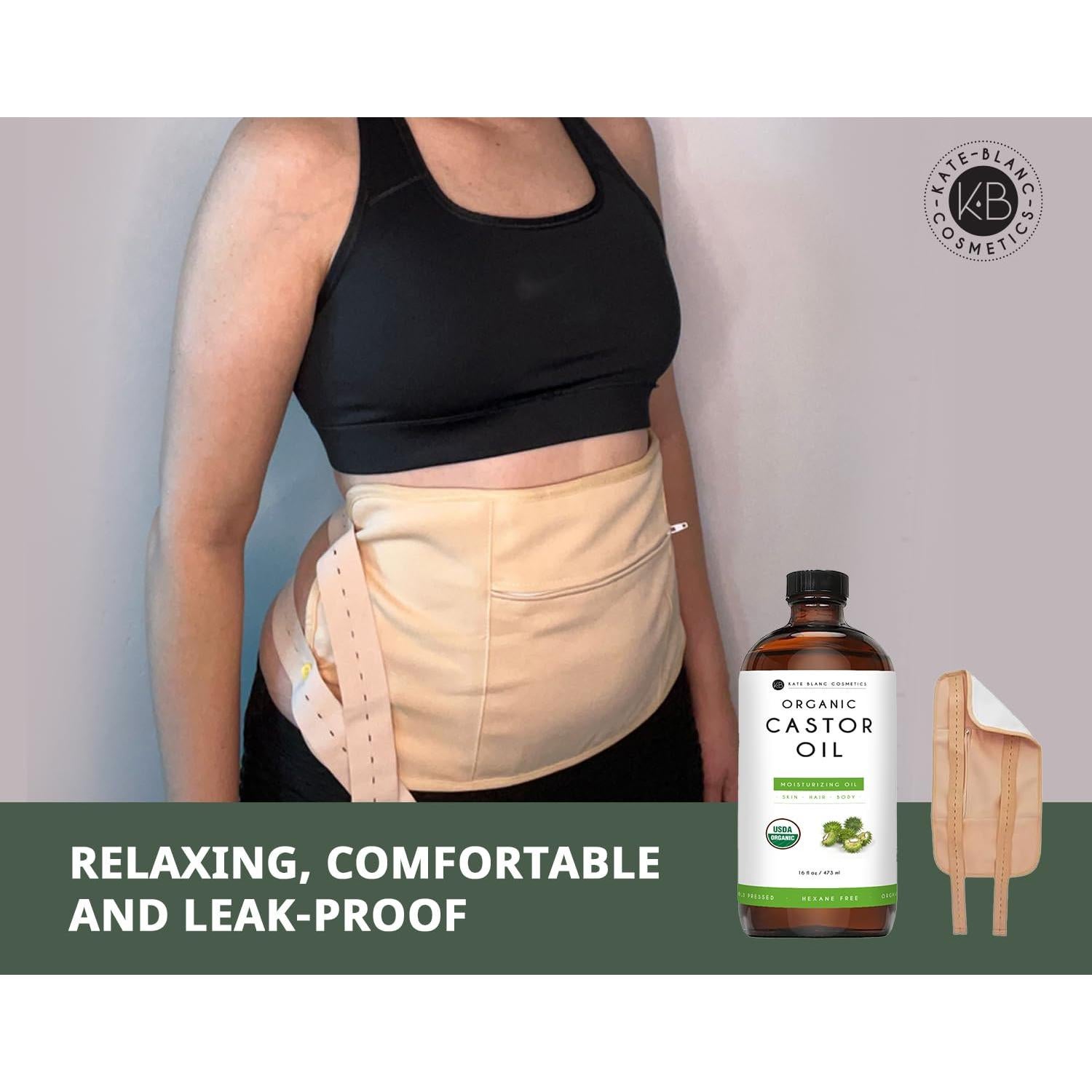 Aceite de Ricino Orgánico Kate Blanc 480ml + Paquete Ajustable