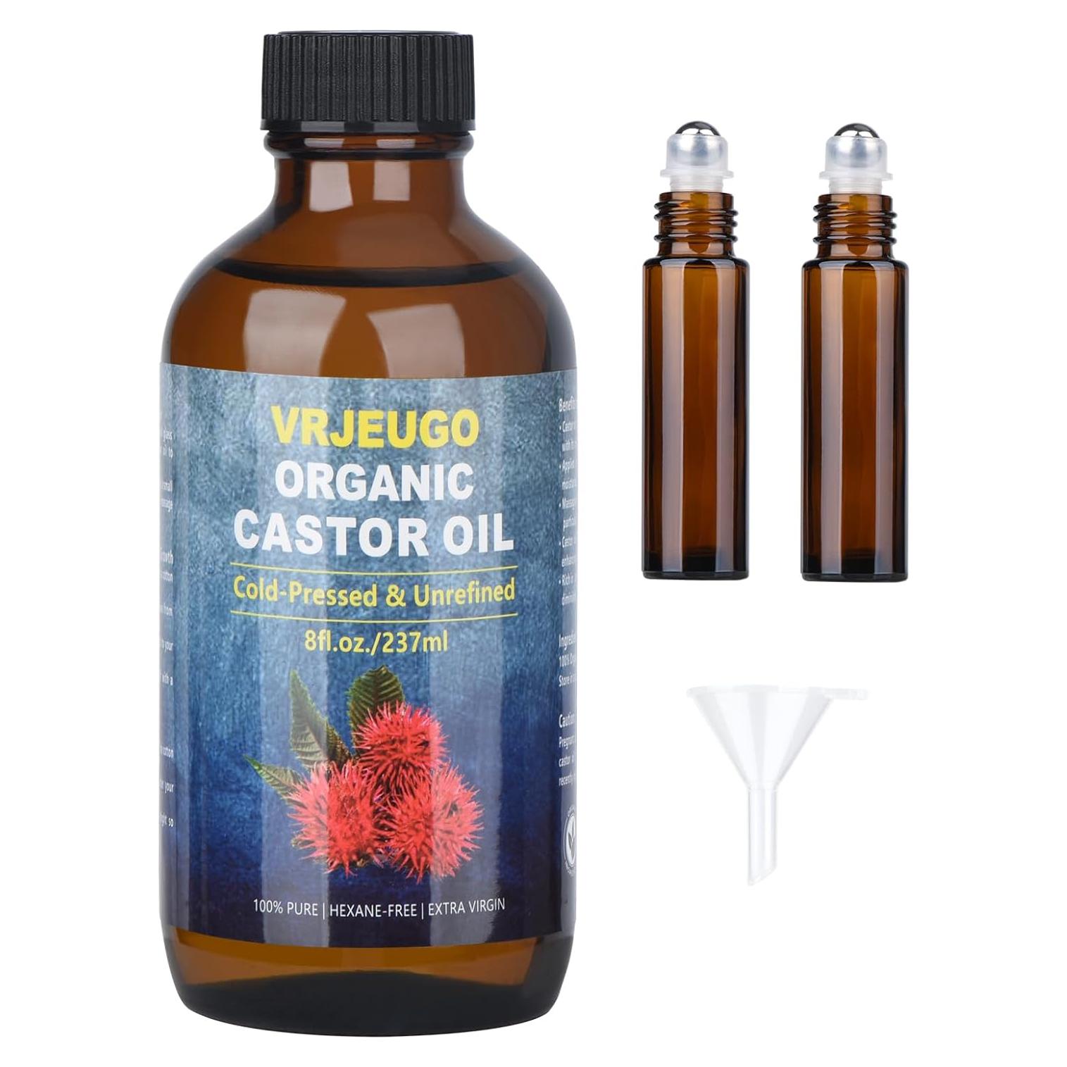 Aceite de Ricino Orgánico Prensado en Frío 226ml - Hidratación Piel y Cabello