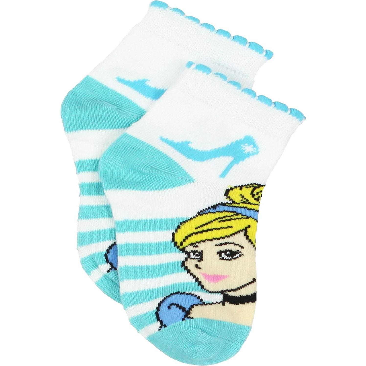 Juego de 6 calcetines Disney para niñas - Princesas