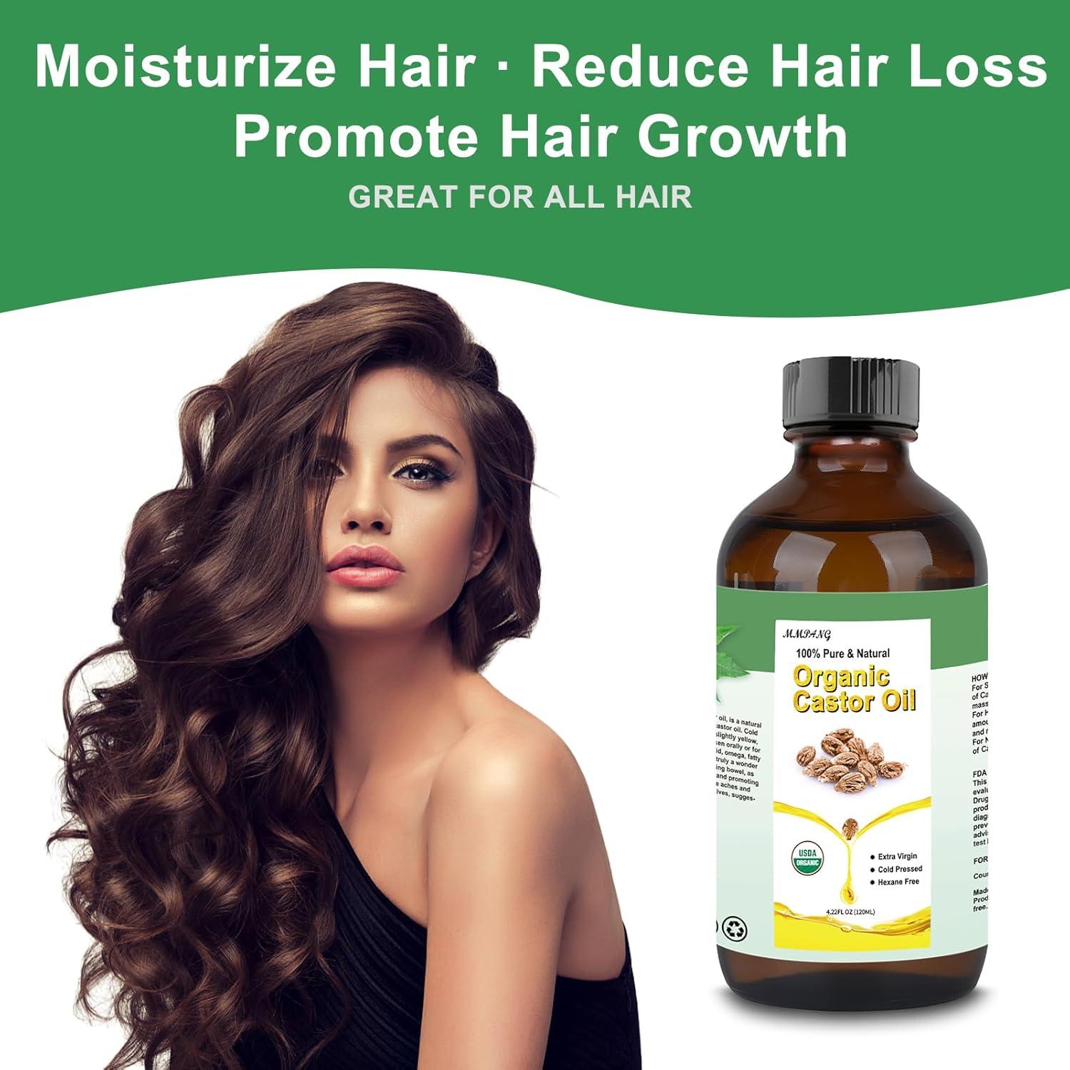 Aceite de Ricino Orgánico 100% Puro MMPANG 120ml Prensado en Frío