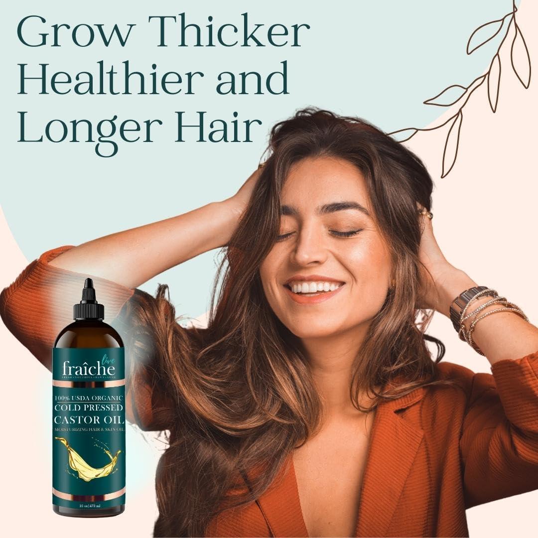 Aceite de Ricino Orgánico Live Fraiche 473ml - Puro y Natural