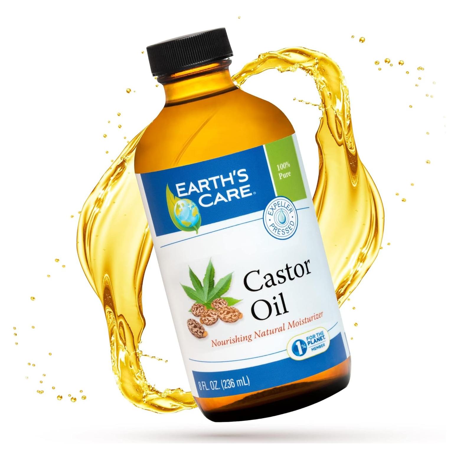 Aceite de Ricino 100% Puro Earth's Care - Hidratante Natural 236ml