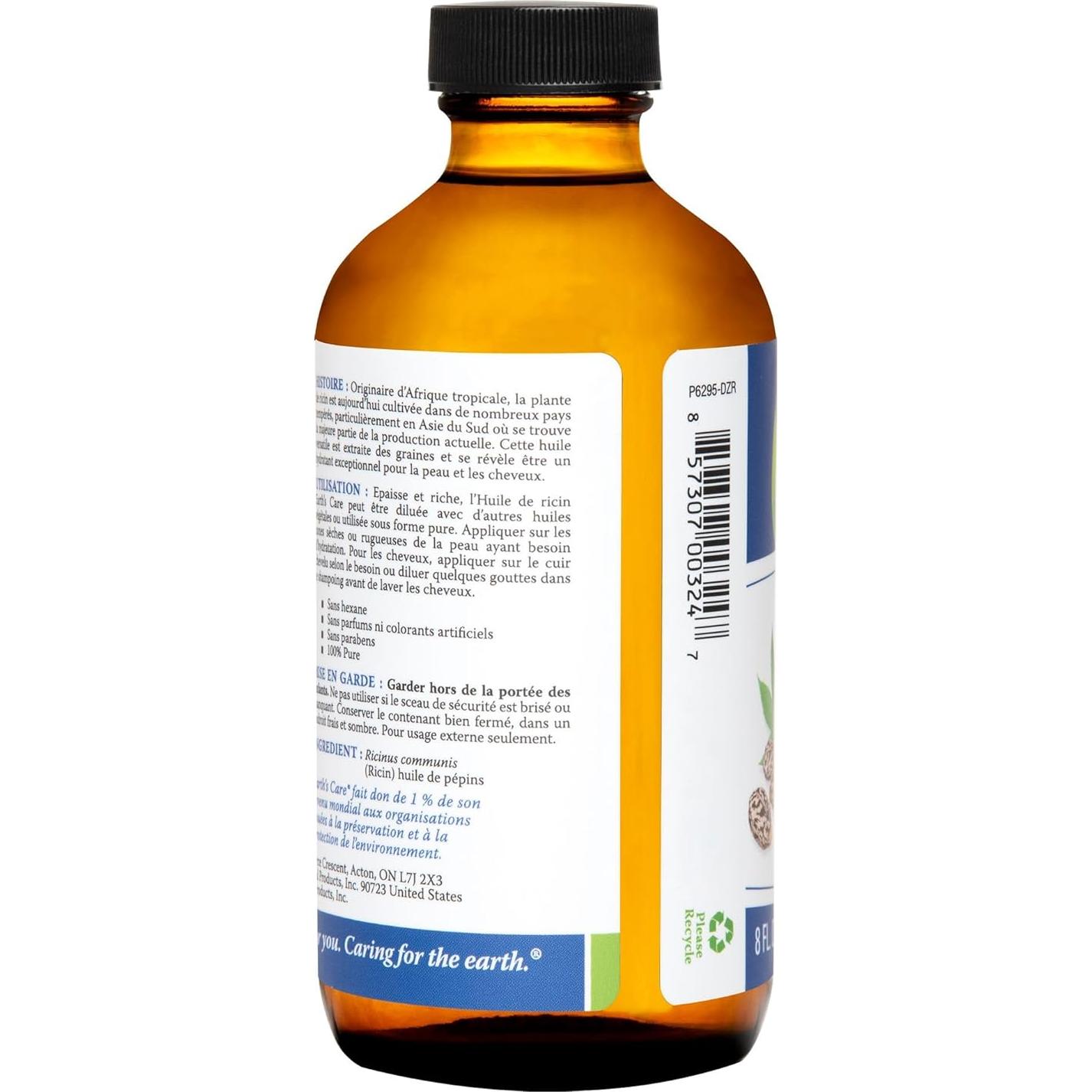 Aceite de Ricino 100% Puro Earth's Care - Hidratante Natural 236ml