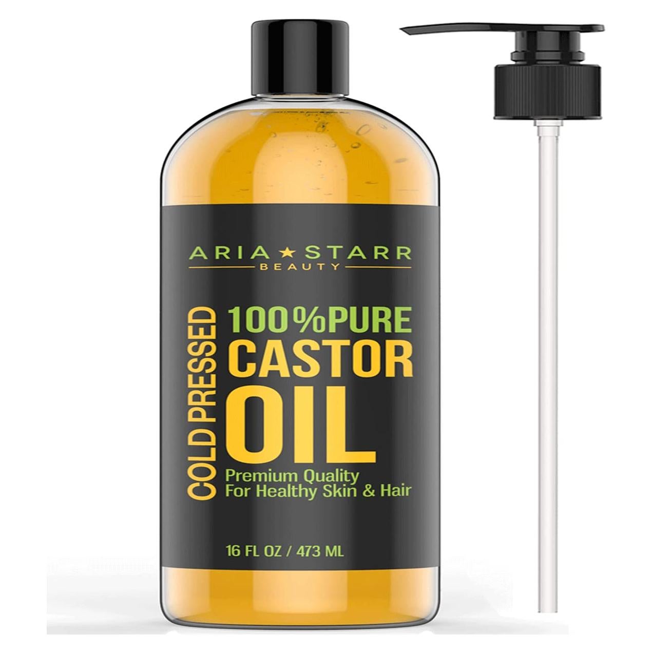 Aceite de Ricino Prensado en Frío Aria Starr 473 mL 100% Puro