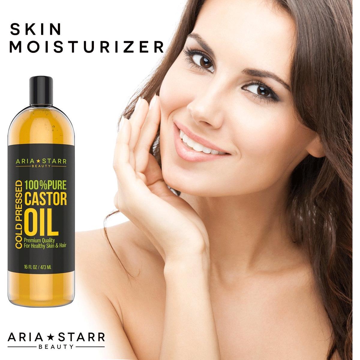 Aceite de Ricino Prensado en Frío Aria Starr 473 mL 100% Puro