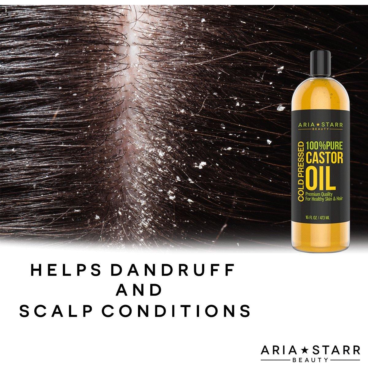 Aceite de Ricino Prensado en Frío Aria Starr 473 mL 100% Puro