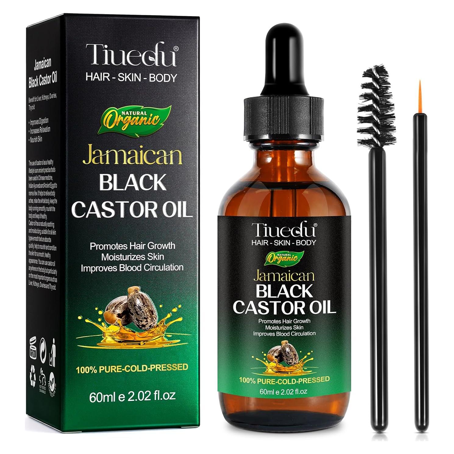 Aceite de Ricino Negro Jamaicano 59.8 ml - Crecimiento Cabello y Pestañas