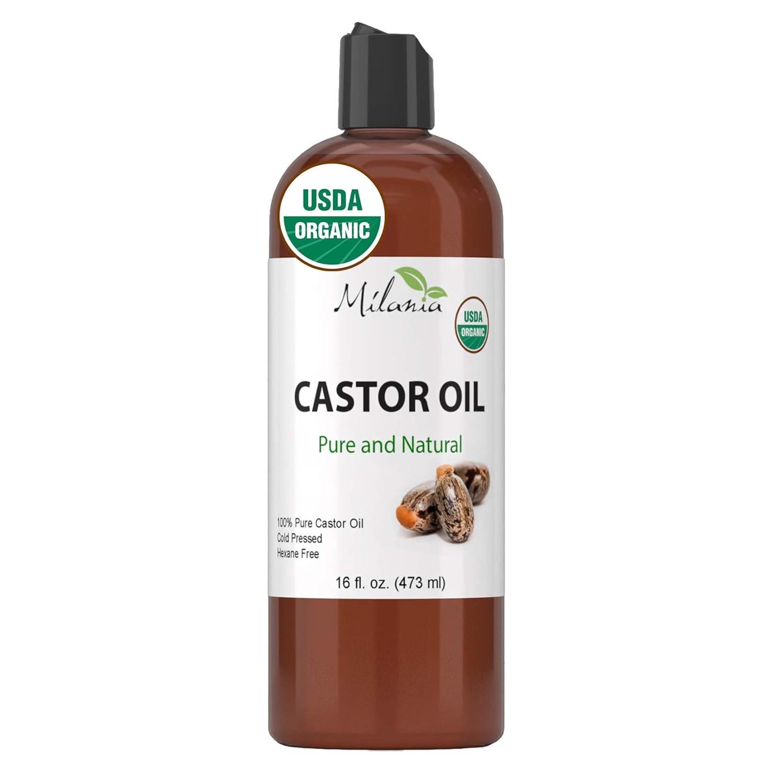 Aceite de Ricino Orgánico Milania 473ml - Serum Hidratante Piel y Cabello