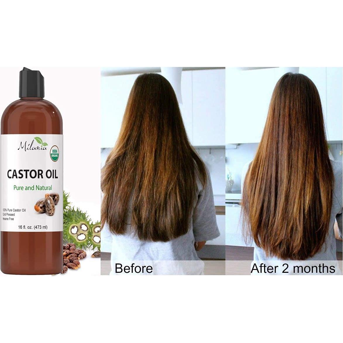 Aceite de Ricino Orgánico Milania 473ml - Serum Hidratante Piel y Cabello