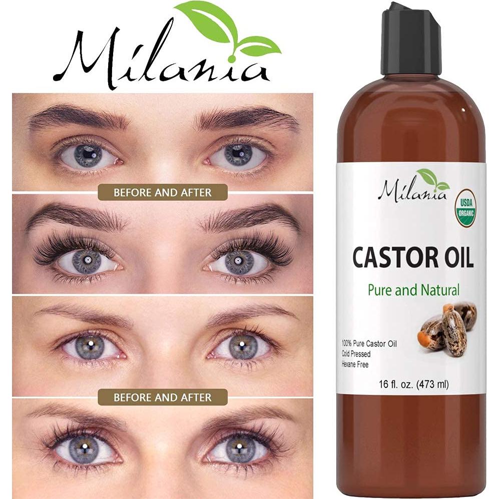 Aceite de Ricino Orgánico Milania 473ml - Serum Hidratante Piel y Cabello