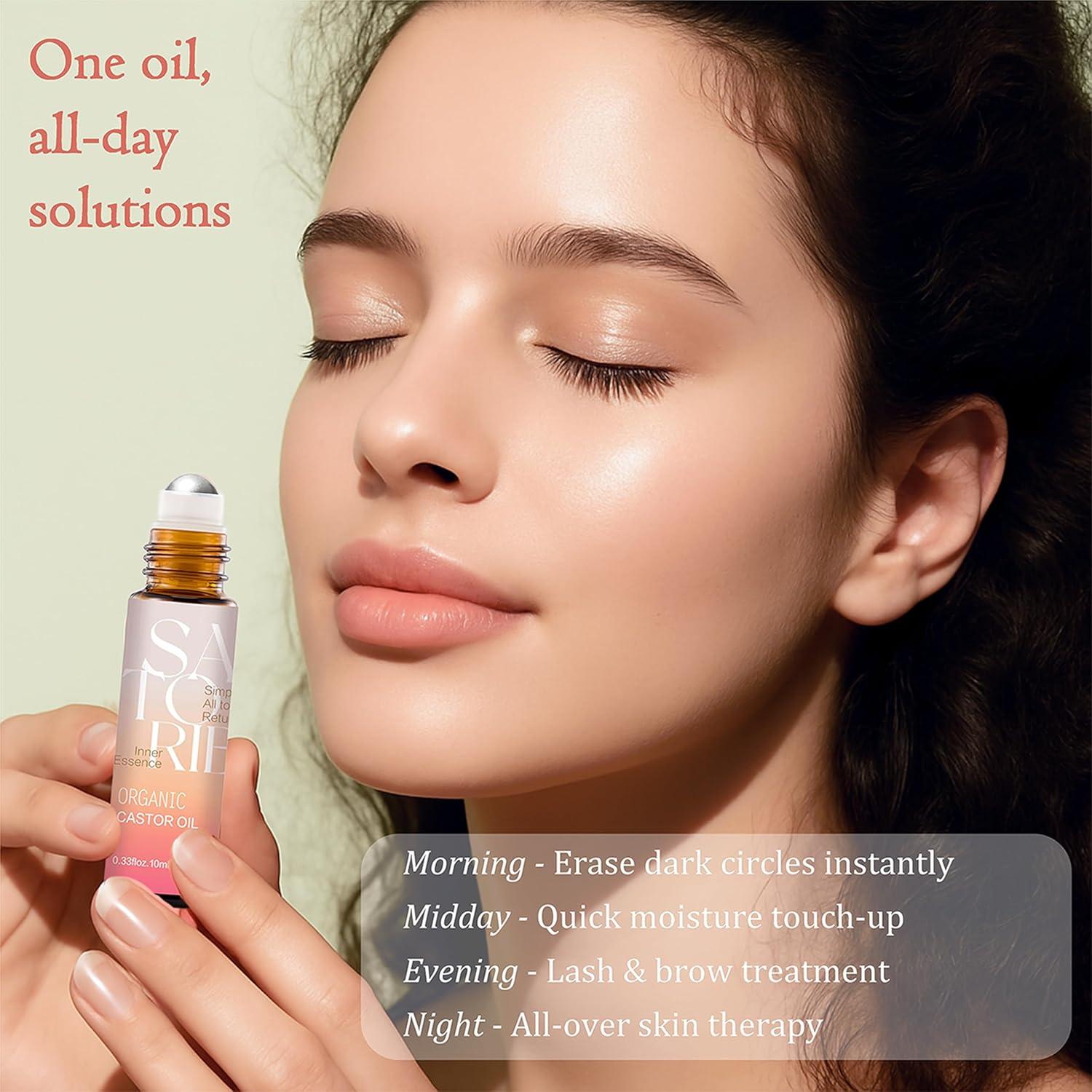 Aceite de Ricino Orgánico Hugaboo 9.86 ml Roll-on Hidratante