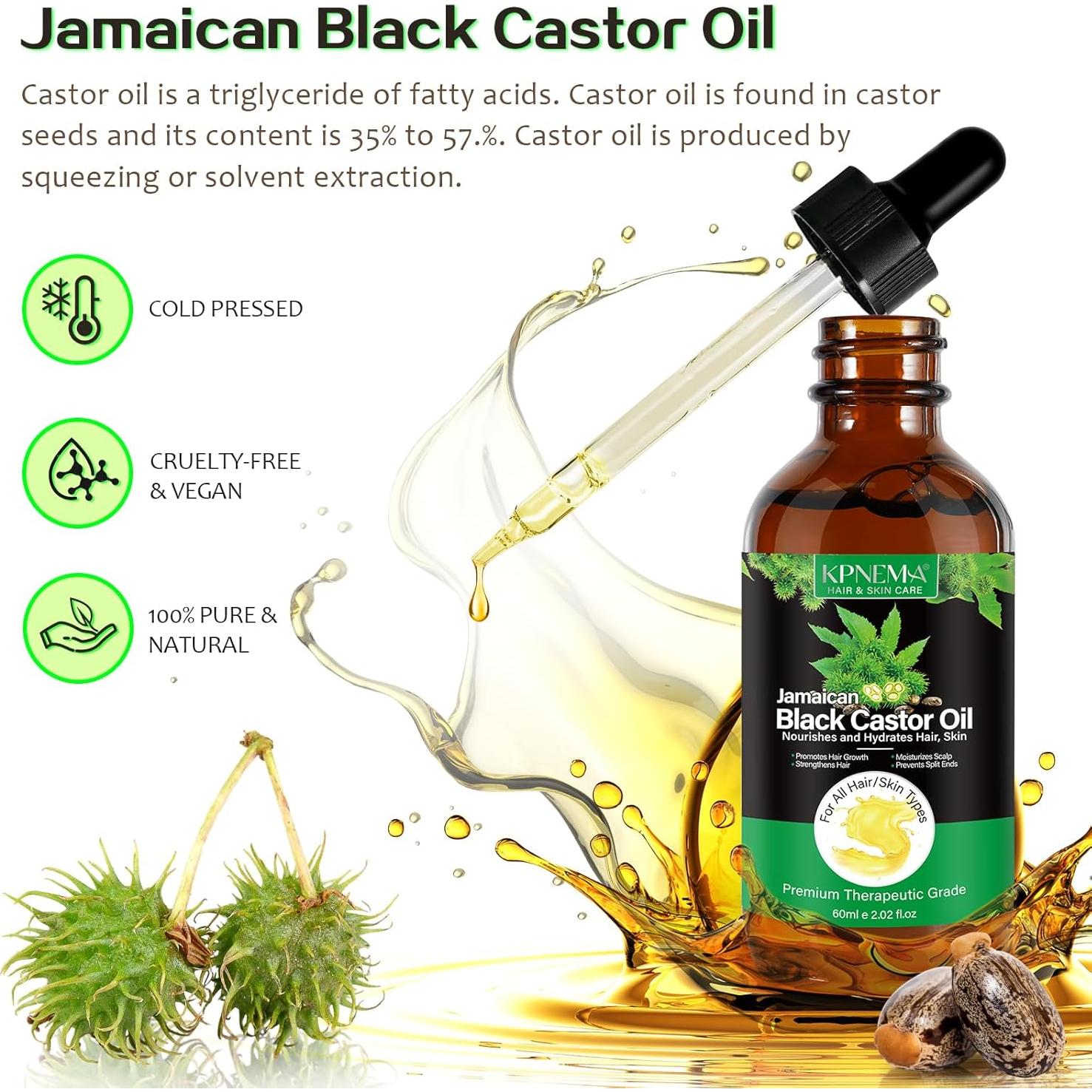 Aceite de Ricino Negro Jamaicano KPNEMA 59.5 ml Hidratante