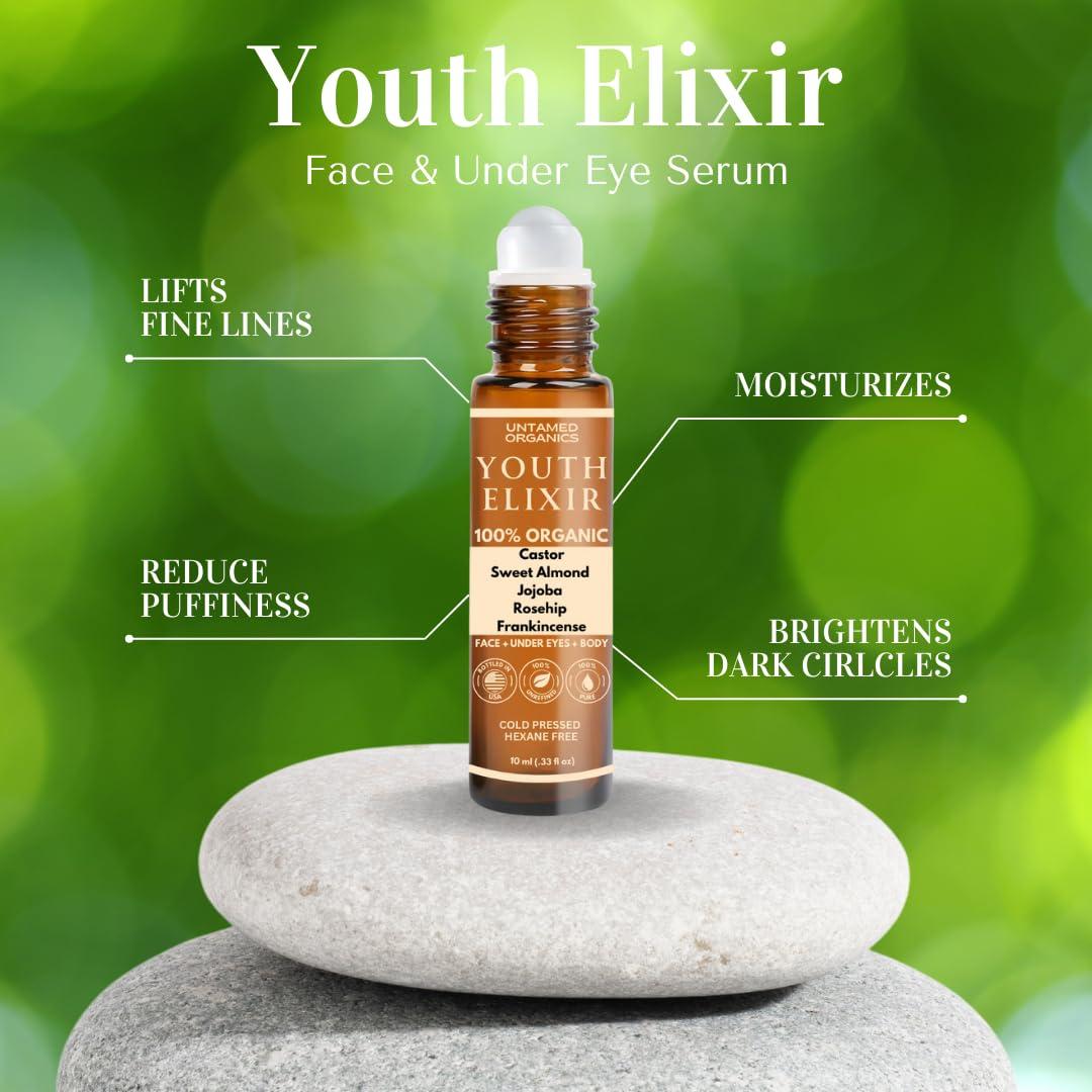 Elixir Juvenil Untamed Organics 10mL Suero Facial Roll On