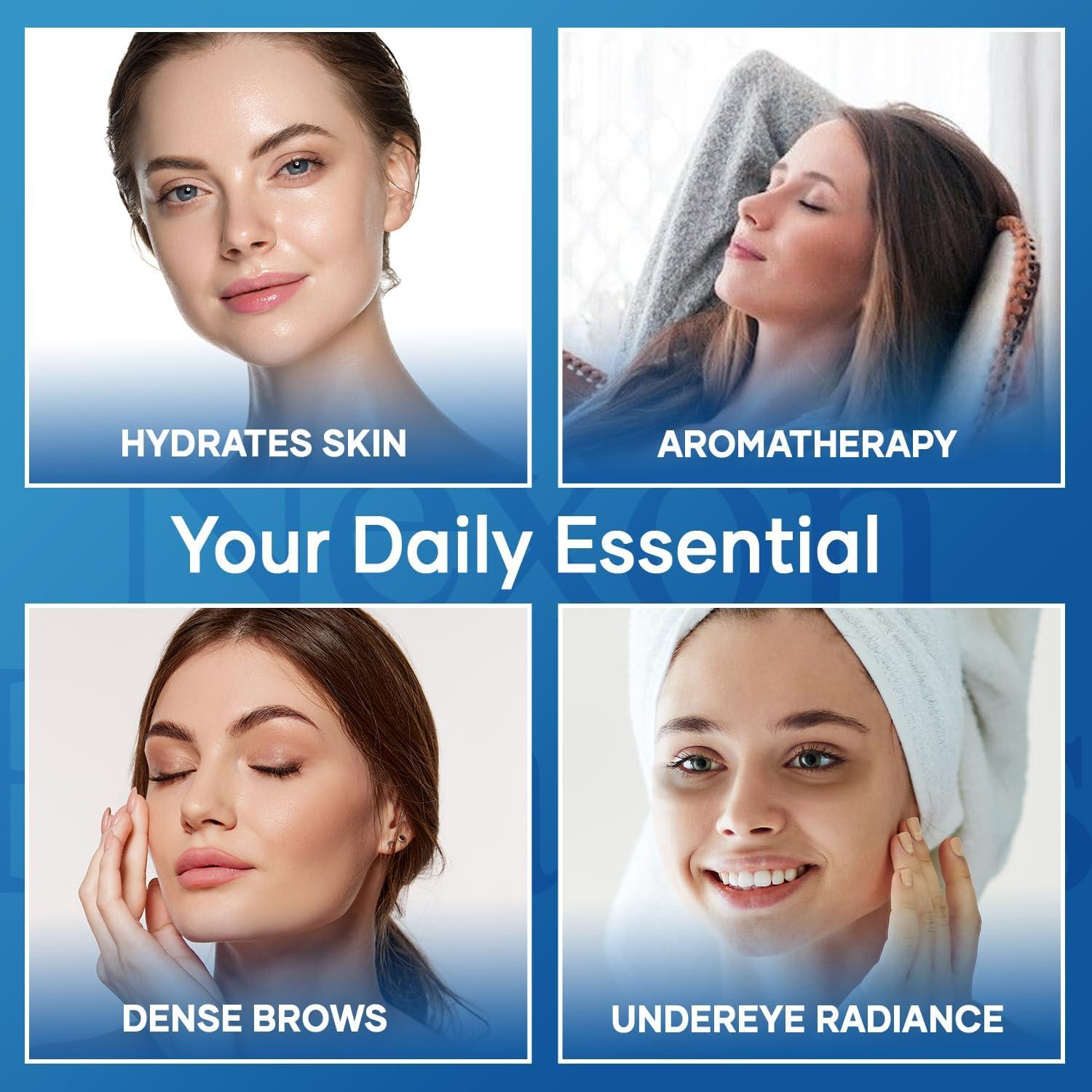 Aceite de Ricino Orgánico con Rodillo de Incienso 10 ml - Hidratante para Ojeras - Nexon Botanics