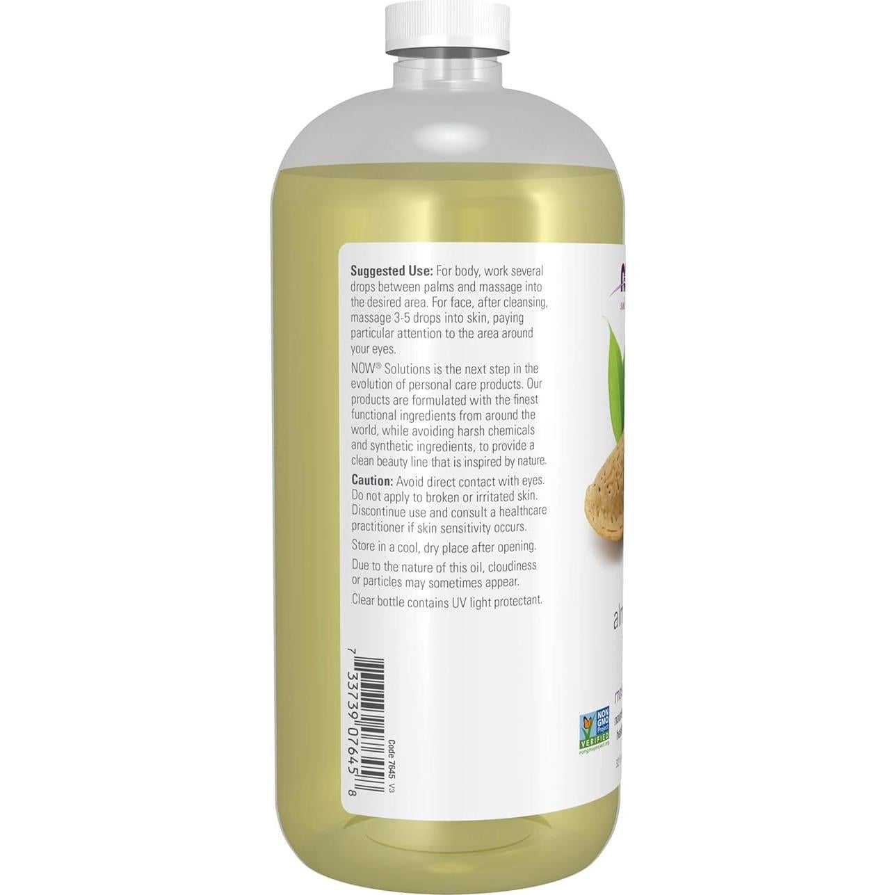 Aceite de Almendra Dulce NOW Foods 100% Puro 0.95L