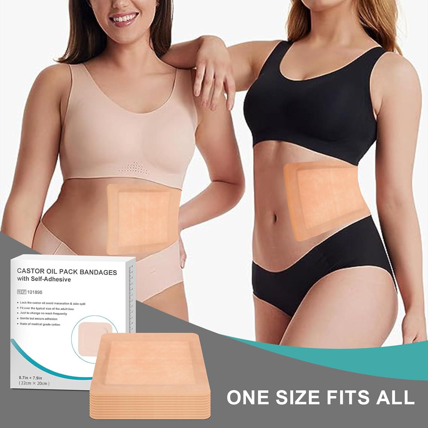 10 Piezas Paquete de Almohadillas de Aceite de Ricino Orgánico 22x20cm