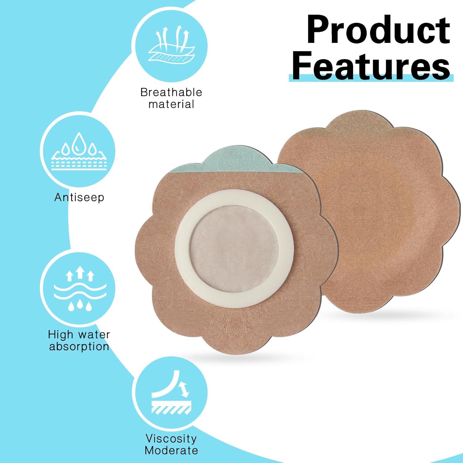 50 Parches Desechables de Aceite de Ricino JayruiMice - Flor Piel