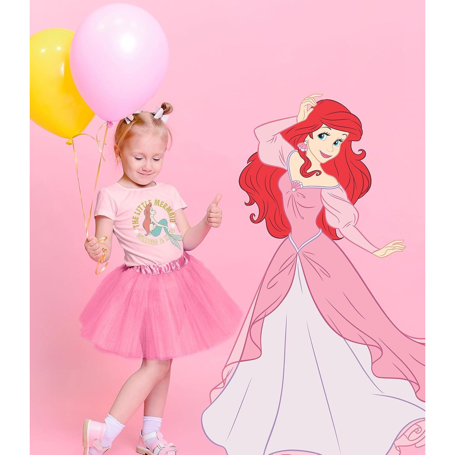 Camiseta Princesa Disney 3 Piezas Niñas Algodón Brillante