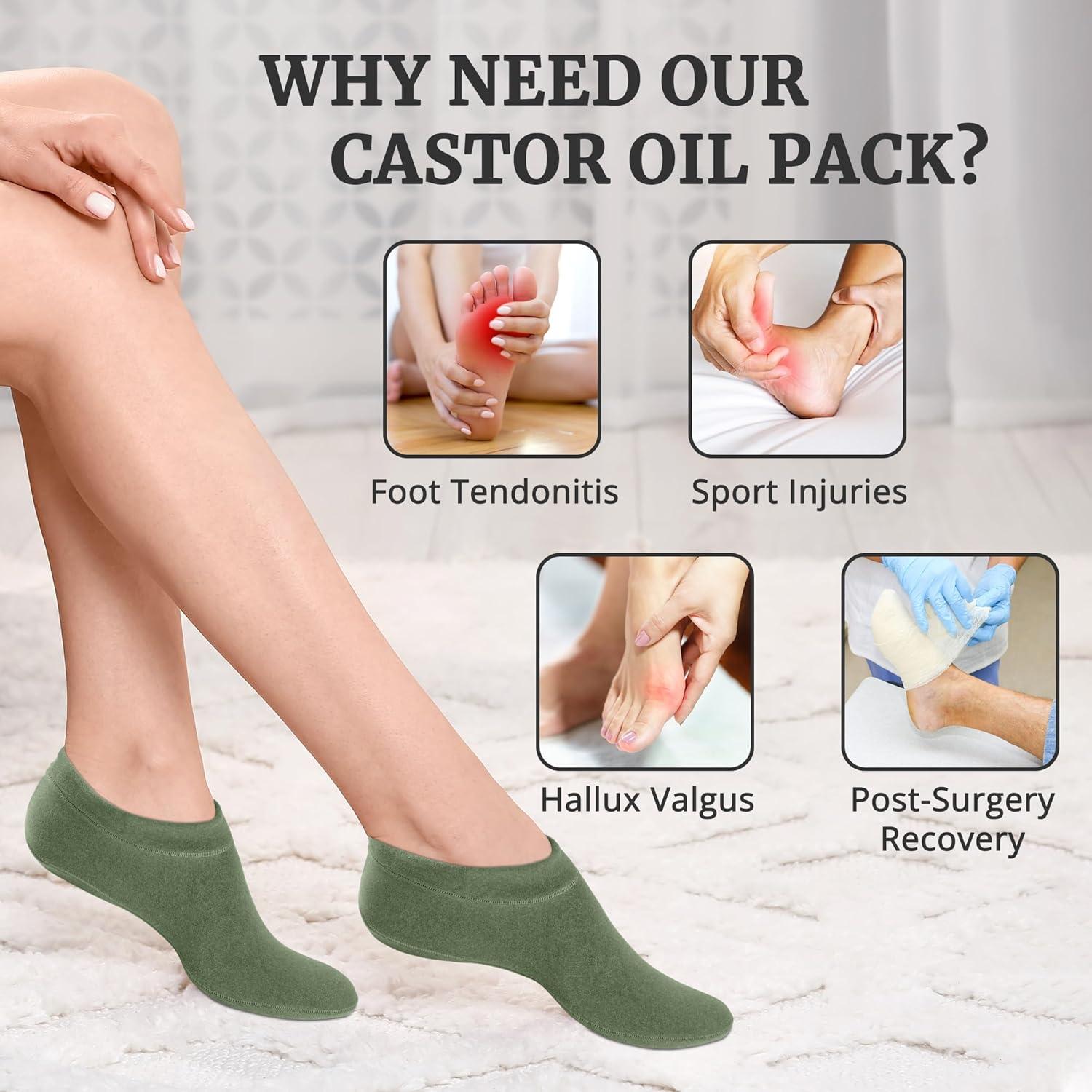 Kit de Envoltura de Aceite de Ricino para Pies Pedobi - 3 Pares