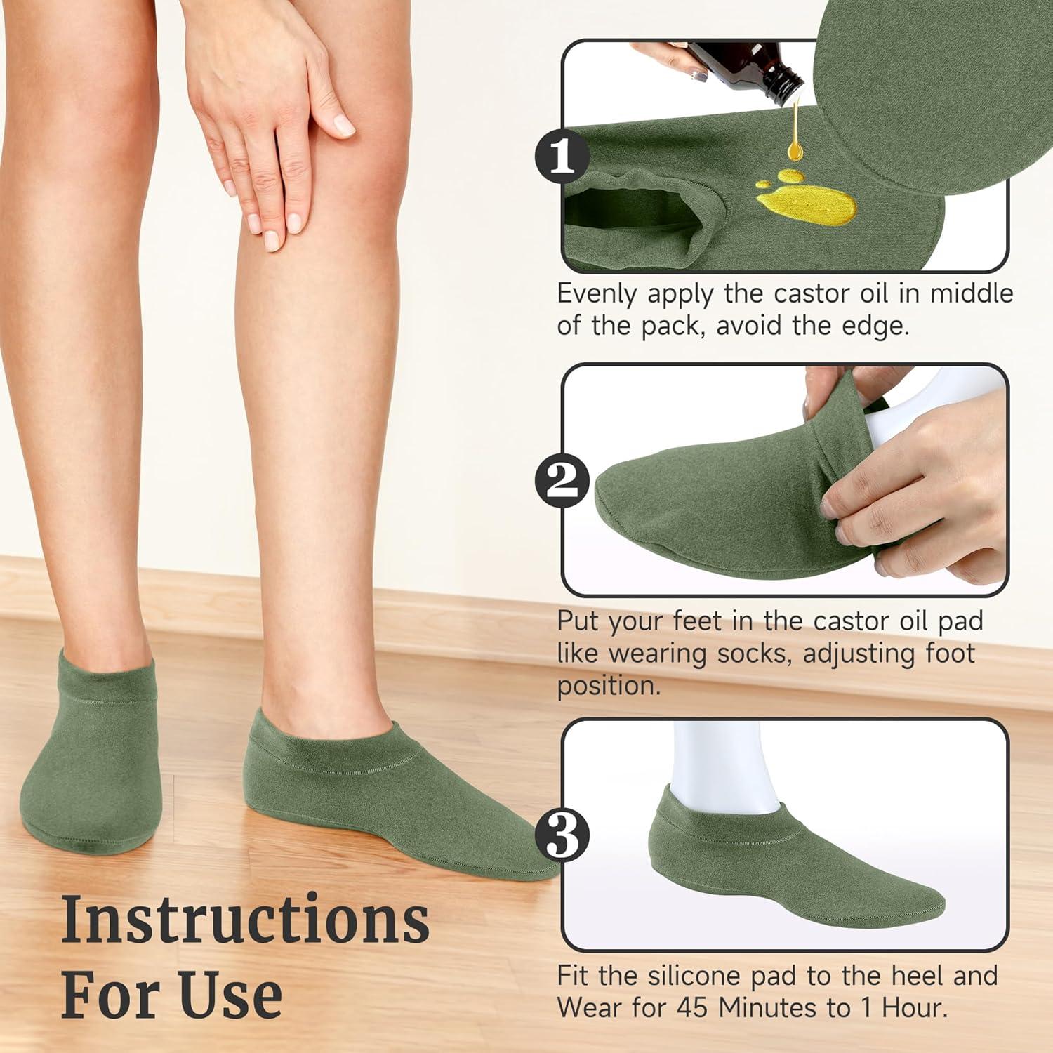 Kit de Envoltura de Aceite de Ricino para Pies Pedobi - 3 Pares