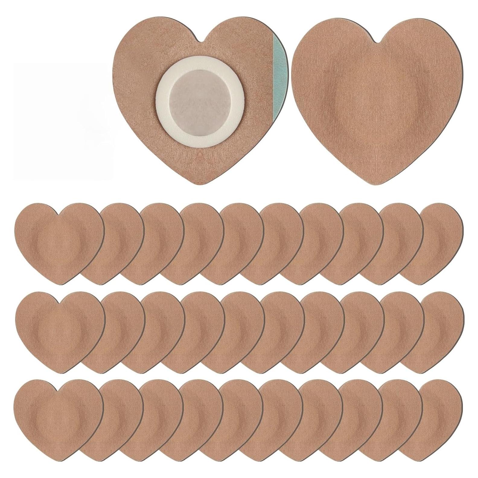 30 Parches Desechables Autoadhesivos de Aceite de Ricino - Corazón
