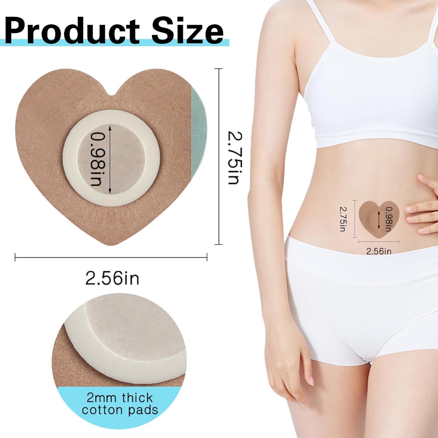 30 Parches Desechables Autoadhesivos de Aceite de Ricino - Corazón