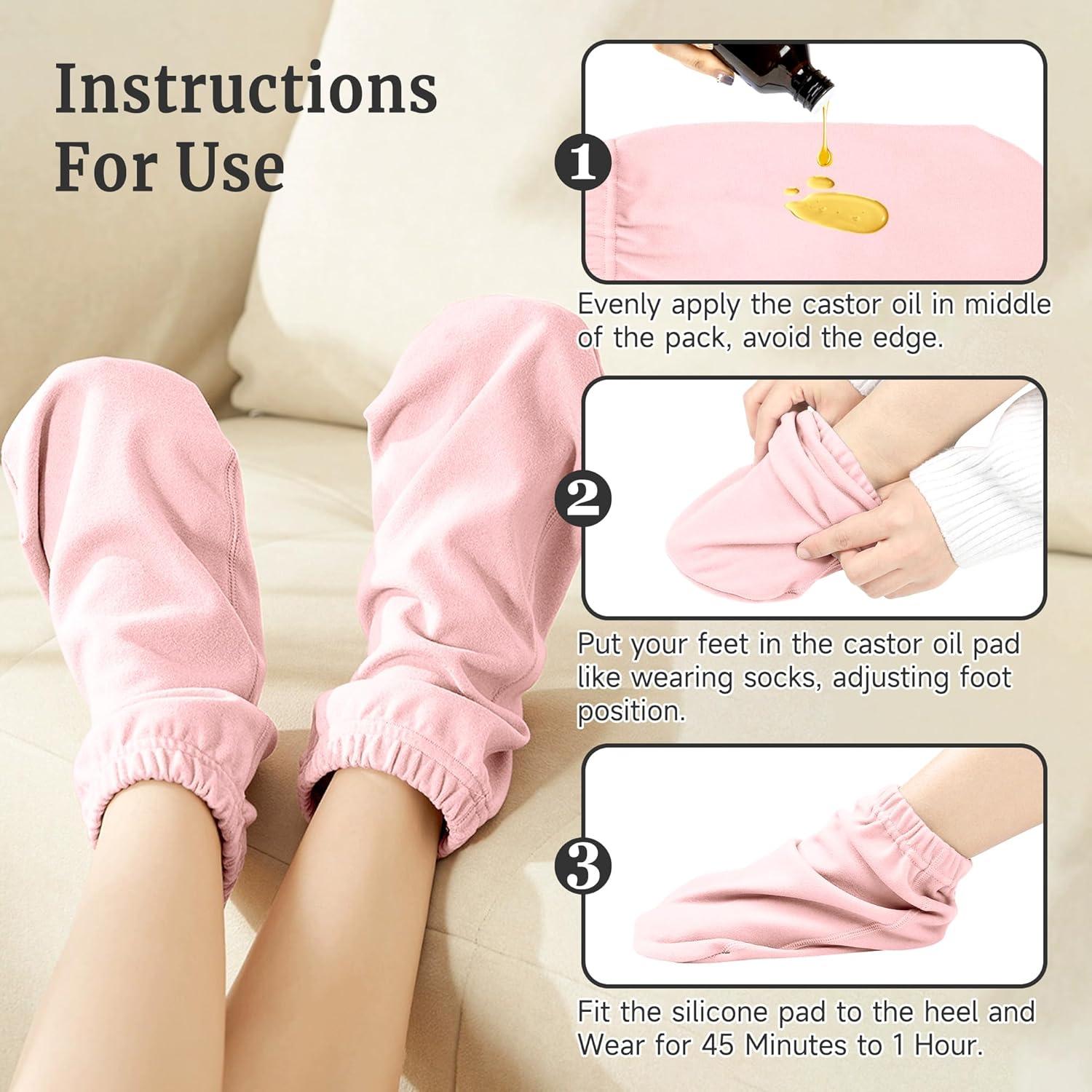 Calcetines de Aceite de Ricino Pedobi Rosa para Pies - Cuidado y Rehabilitación