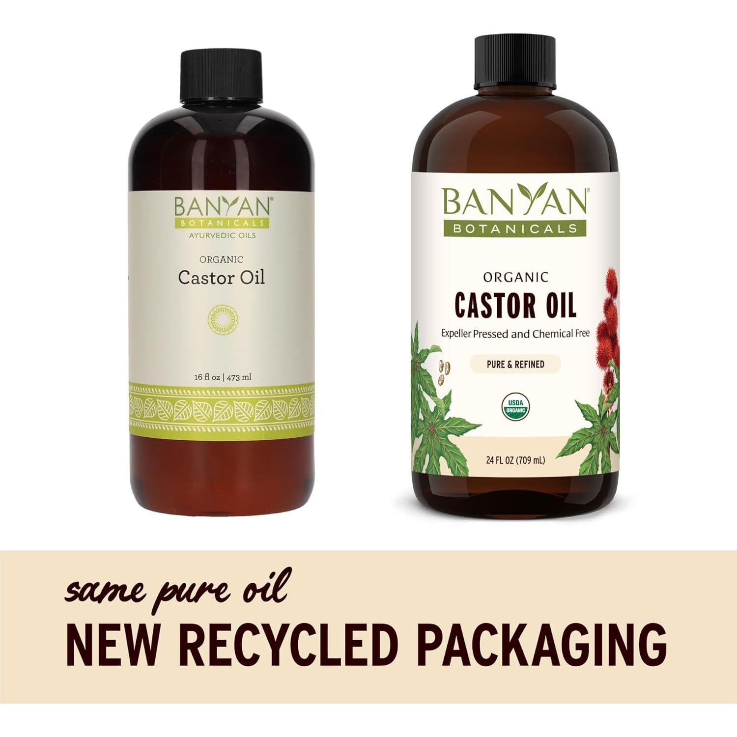 Aceite de Ricino Orgánico Banyan Botanicals 710 ml - Hidratante Facial y Capilar