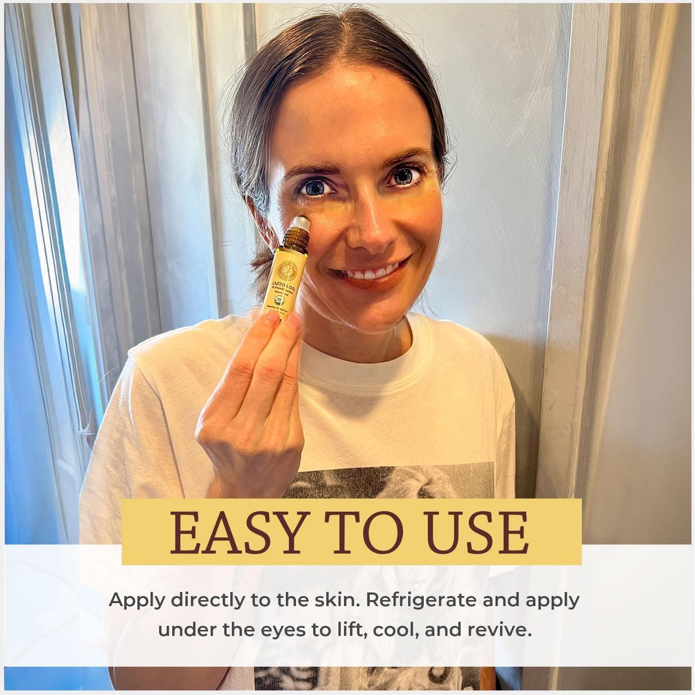 Aceite de Ricino Orgánico Silk Road 10ml + Incienso Roll On Ojos