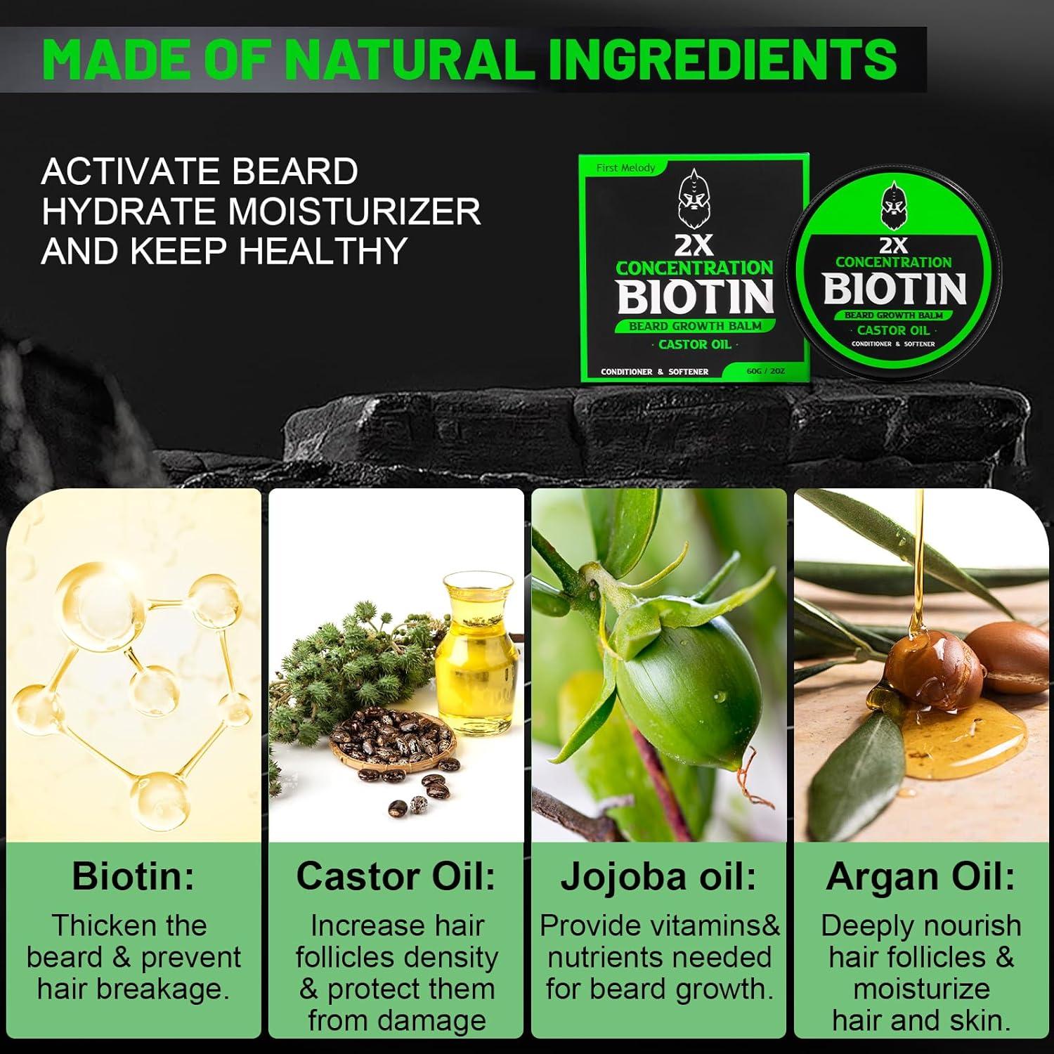 Bálsamo para Barba First Melody 56.7g Biotina Aceites Naturales