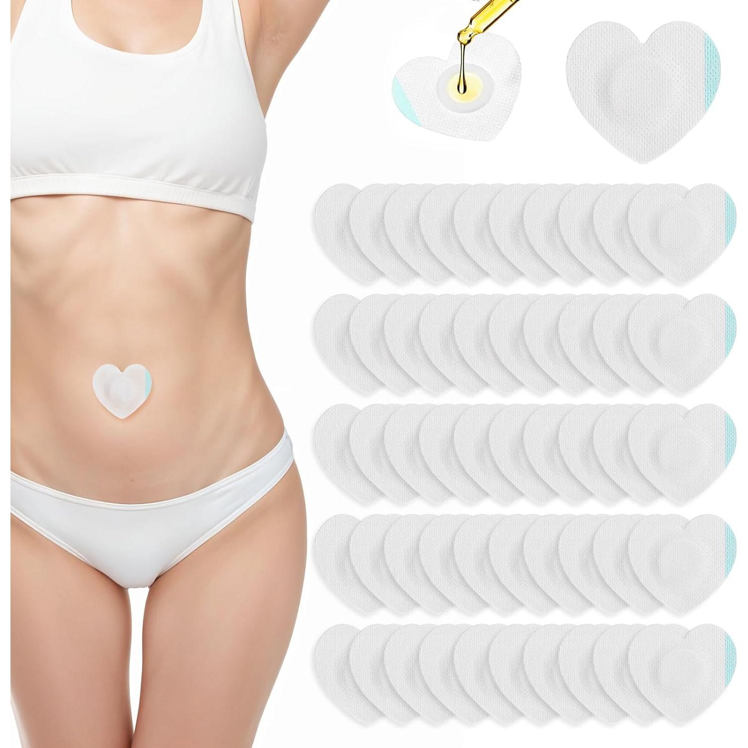 50 Parches de Aceite de Ricino Desechables Qianyu 7x7 cm