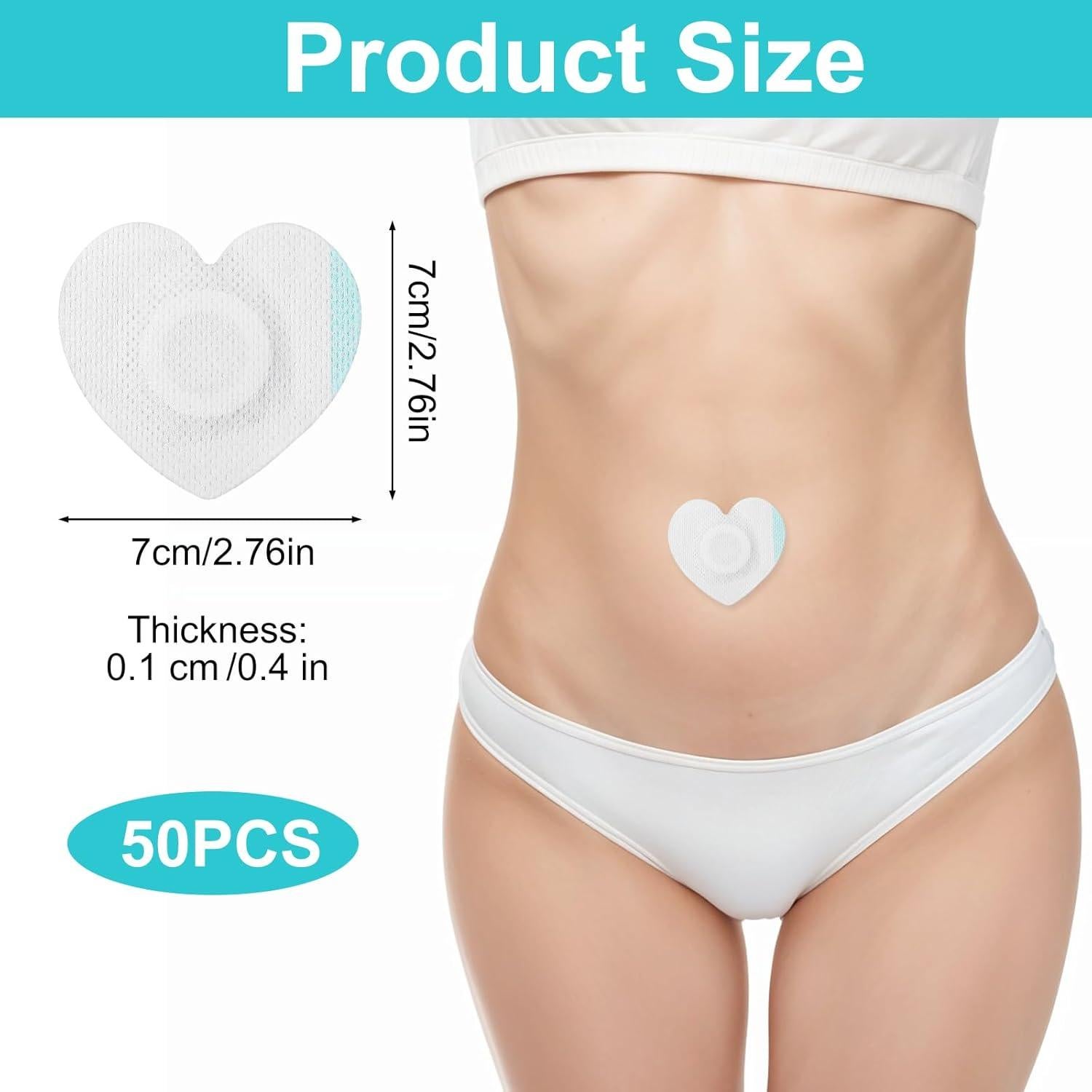 50 Parches de Aceite de Ricino Desechables Qianyu 7x7 cm