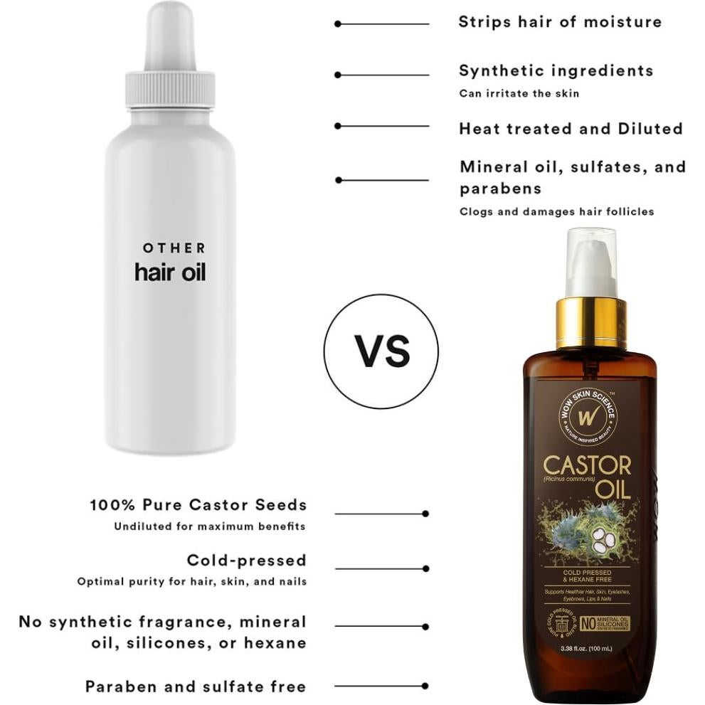 Aceite de Ricino Wow Skin Science 100 ml Prensado en Frío