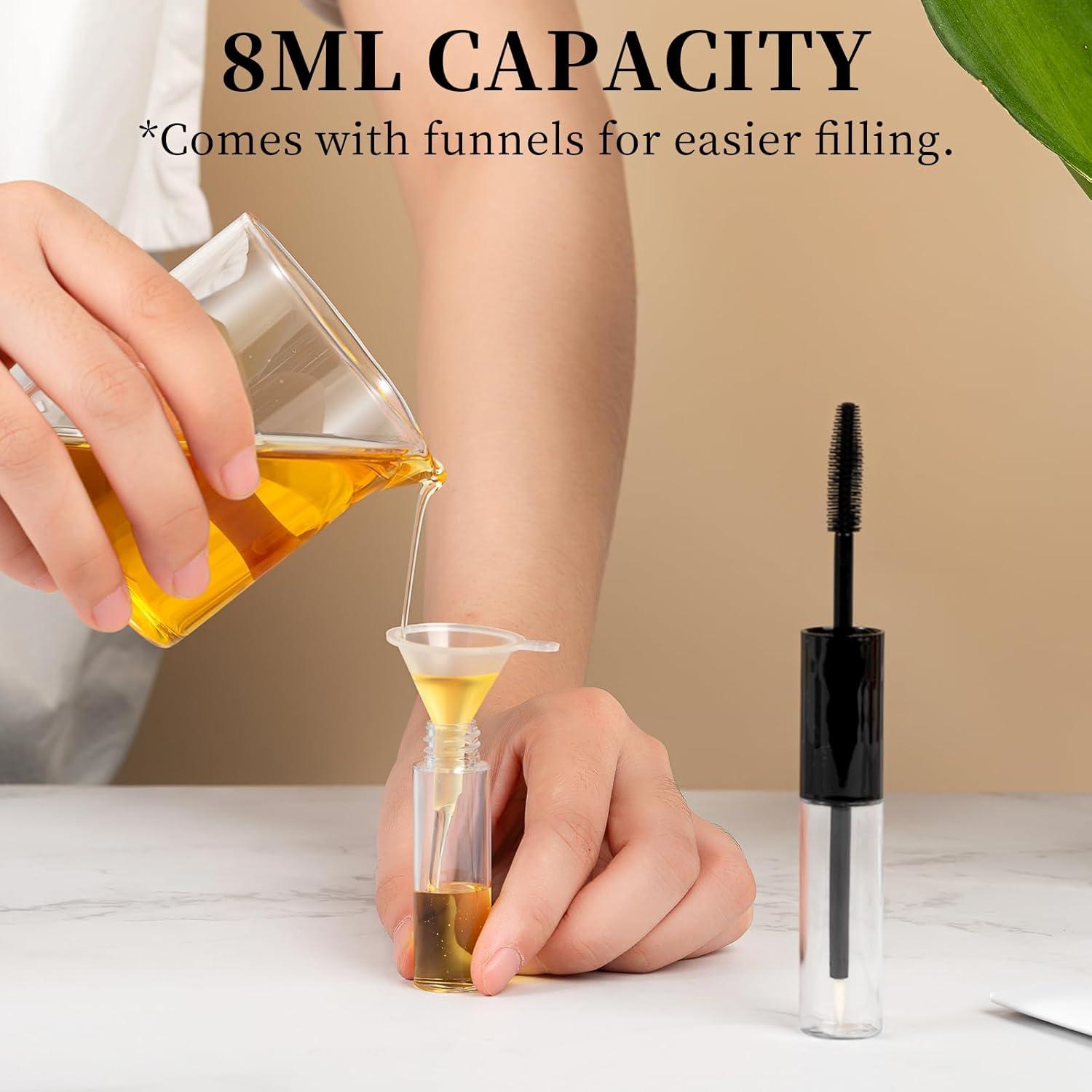 Kit 2 Tubos Vacíos para Pestañas Adortify con Cepillo y Embudos